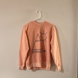 OV Hikers Club Crewneck sweater in Dusty Pink